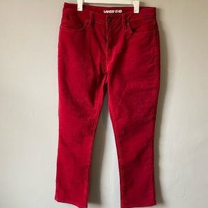 Lands’ End corduroy’s in maroon
